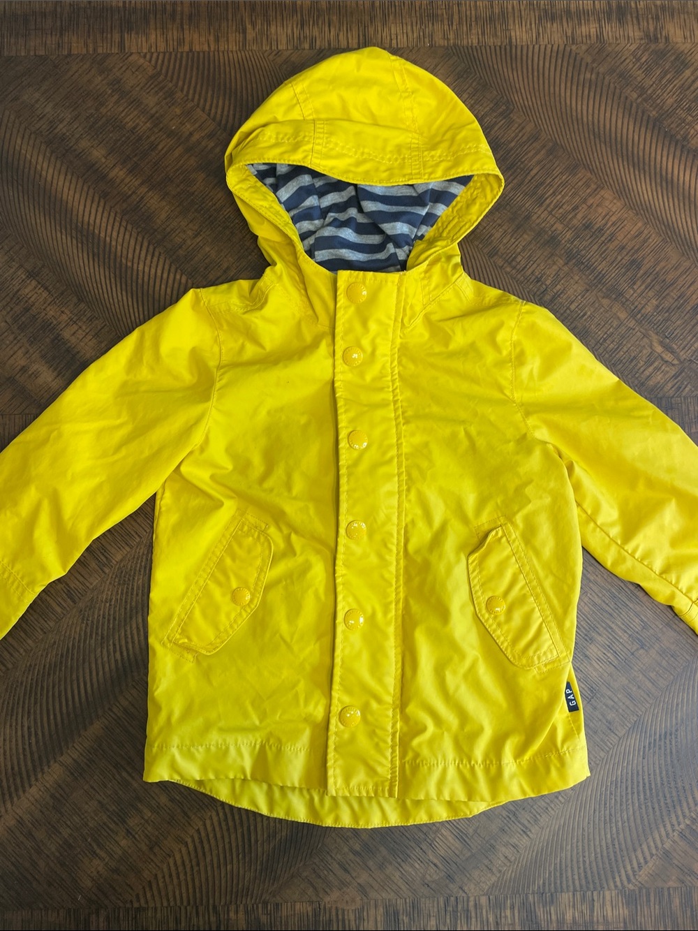 GAP Bright Yellow Hooded Raincoat for Kids